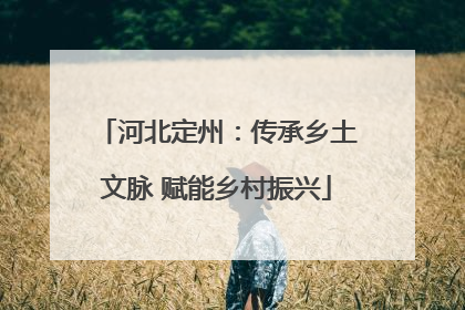 河北定州：传承乡土文脉 赋能乡村振兴