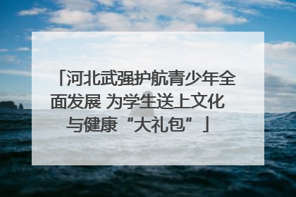 河北武强护航青少年全面发展 为学生送上文化与健康“大礼包”