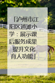泸州市江阳区通滩小学：展示课后服务成果 提升文化育人功能