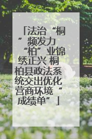 法治“桐”频发力 “柏”业锦绣正兴 桐柏县政法系统交出优化营商环境“成绩单”