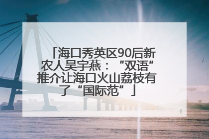 海口秀英区90后新农人吴宇燕：“双语”推介让海口火山荔枝有了“国际范”