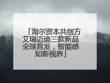 海尔资本共创方艾瑞迈迪三款新品全球首发，智能感知新视界