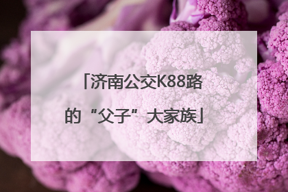 济南公交K88路的“父子”大家族