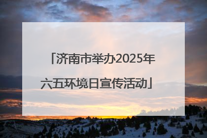 济南市举办2025年六五环境日宣传活动