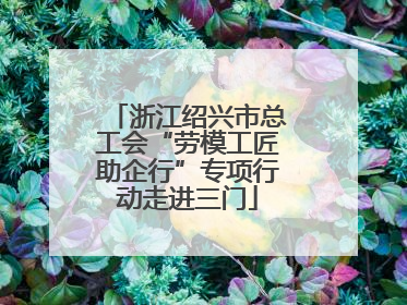 浙江绍兴市总工会“劳模工匠助企行”专项行动走进三门