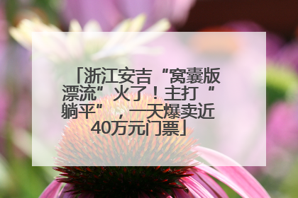 浙江安吉“窝囊版漂流”火了！主打“躺平”，一天爆卖近40万元门票