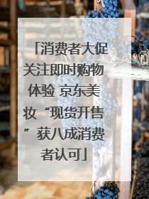消费者大促关注即时购物体验 京东美妆“现货开售”获八成消费者认可