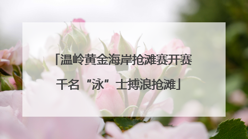 温岭黄金海岸抢滩赛开赛 千名“泳”士搏浪抢滩