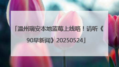 温州瑞安本地蓝莓上线咯！请听《90早新闻》20250524