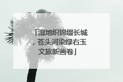 湿地织锦缀长城，苍头河染绿右玉文旅新画卷