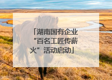 湖南国有企业“百名工匠传薪火”活动启动