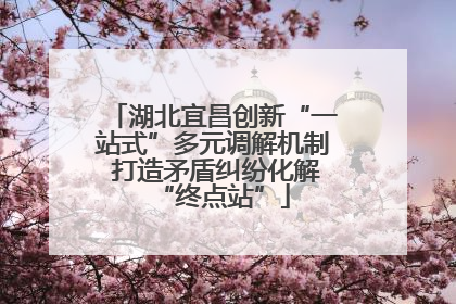 湖北宜昌创新“一站式”多元调解机制 打造矛盾纠纷化解“终点站”