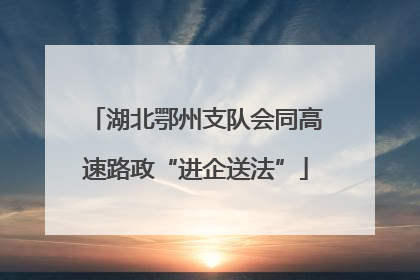 湖北鄂州支队会同高速路政“进企送法”