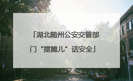 湖北随州公安交管部门“摆摊儿”话安全