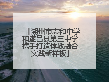 湖州市志和中学和遂昌县第三中学携手打造体教融合实践新样板