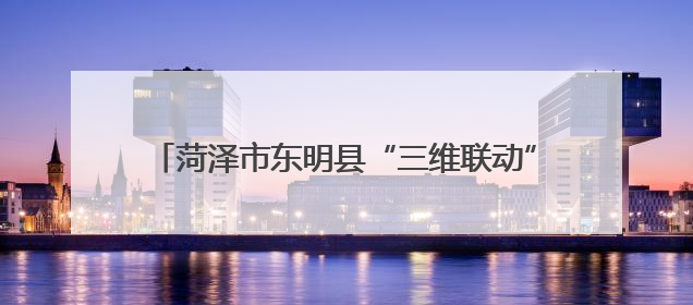 菏泽市东明县“三维联动”构建特色青少年护航体系