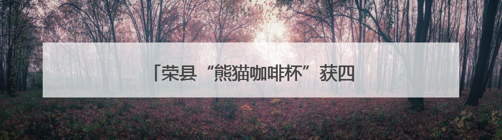荣县“熊猫咖啡杯”获四川特色旅游商品大赛铜奖
