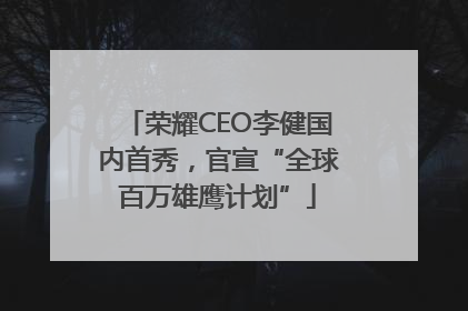 荣耀CEO李健国内首秀，官宣“全球百万雄鹰计划”
