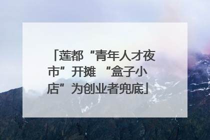 莲都“青年人才夜市”开摊 “盒子小店”为创业者兜底