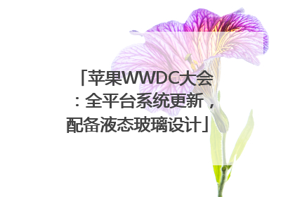 苹果WWDC大会：全平台系统更新，配备液态玻璃设计