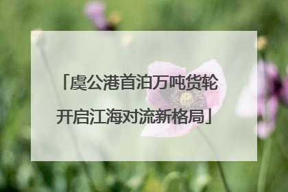 虞公港首泊万吨货轮 开启江海对流新格局