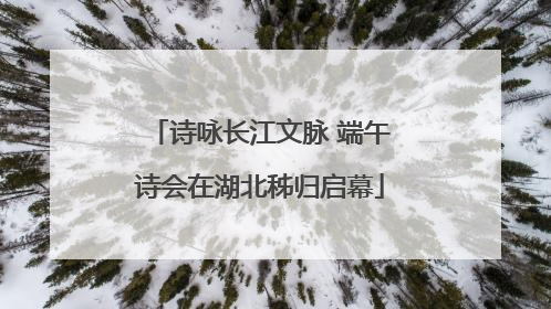 诗咏长江文脉 端午诗会在湖北秭归启幕