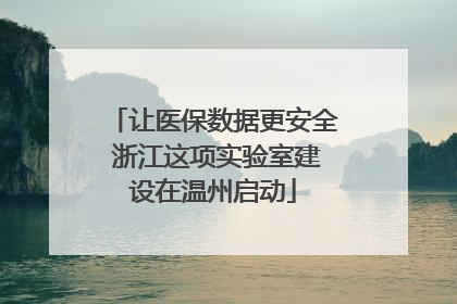 让医保数据更安全 浙江这项实验室建设在温州启动