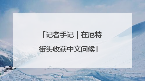 记者手记｜在厄特街头收获中文问候