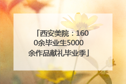 西安美院：1600余毕业生5000余作品献礼毕业季