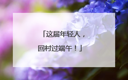 这届年轻人，回村过端午！