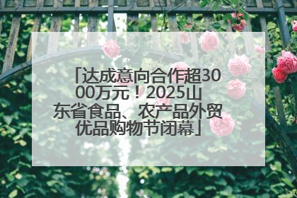 达成意向合作超3000万元！2025山东省食品、农产品外贸优品购物节闭幕