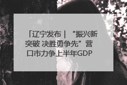 辽宁发布｜“振兴新突破 决胜勇争先”营口市力争上半年GDP增长6%左右
