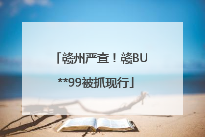 赣州严查！赣BU**99被抓现行