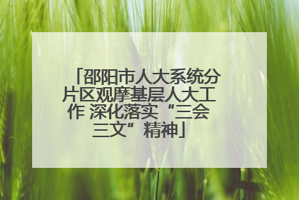 邵阳市人大系统分片区观摩基层人大工作 深化落实“三会三文”精神