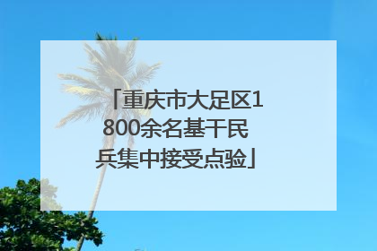 重庆市大足区1800余名基干民兵集中接受点验