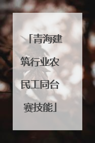 青海建筑行业农民工同台赛技能