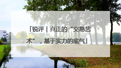 锐评｜真正的“交易艺术”，基于实力的底气