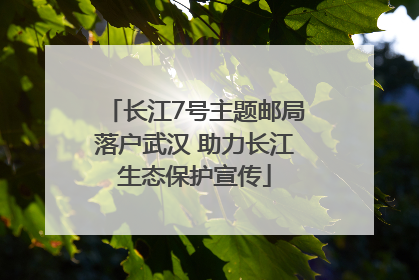 长江7号主题邮局落户武汉 助力长江生态保护宣传