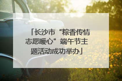 长沙市“粽香传情志愿暖心”端午节主题活动成功举办