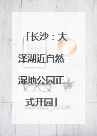长沙：大泽湖近自然湿地公园正式开园
