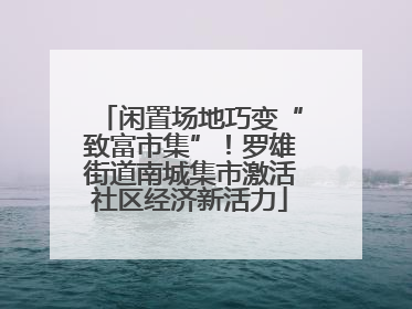 闲置场地巧变“致富市集”！罗雄街道南城集市激活社区经济新活力