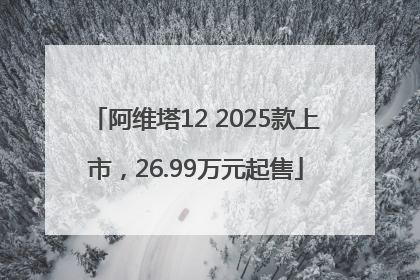 阿维塔12 2025款上市，26.99万元起售