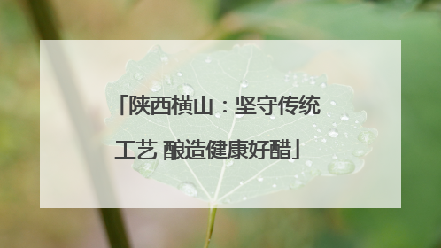 陕西横山：坚守传统工艺 酿造健康好醋