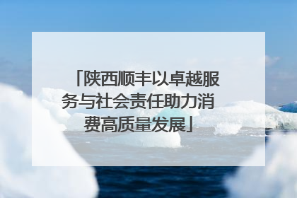 陕西顺丰以卓越服务与社会责任助力消费高质量发展