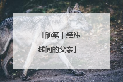 随笔｜经纬线间的父亲