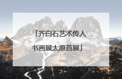 齐白石艺术传人书画展太原首展