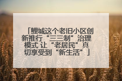 鲤城这个老旧小区创新推行“三三制”治理模式 让“老居民”真切享受到“新生活”
