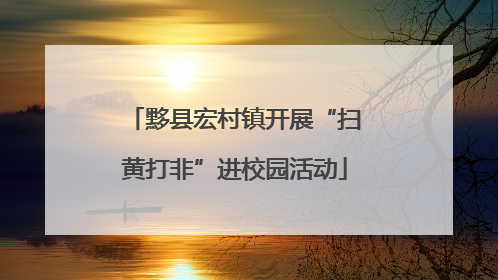 黟县宏村镇开展“扫黄打非”进校园活动