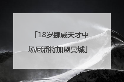 18岁挪威天才中场尼潘将加盟曼城