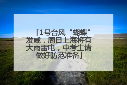 1号台风“蝴蝶”发威，周日上海将有大雨雷电，中考生请做好防范准备